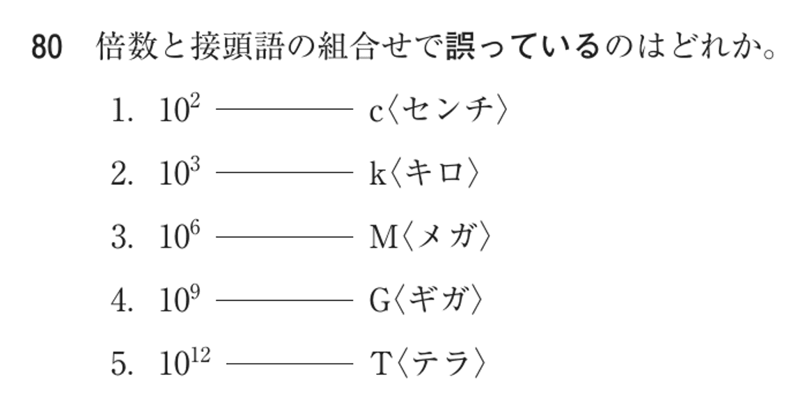 第74回 午前 問80の紙面