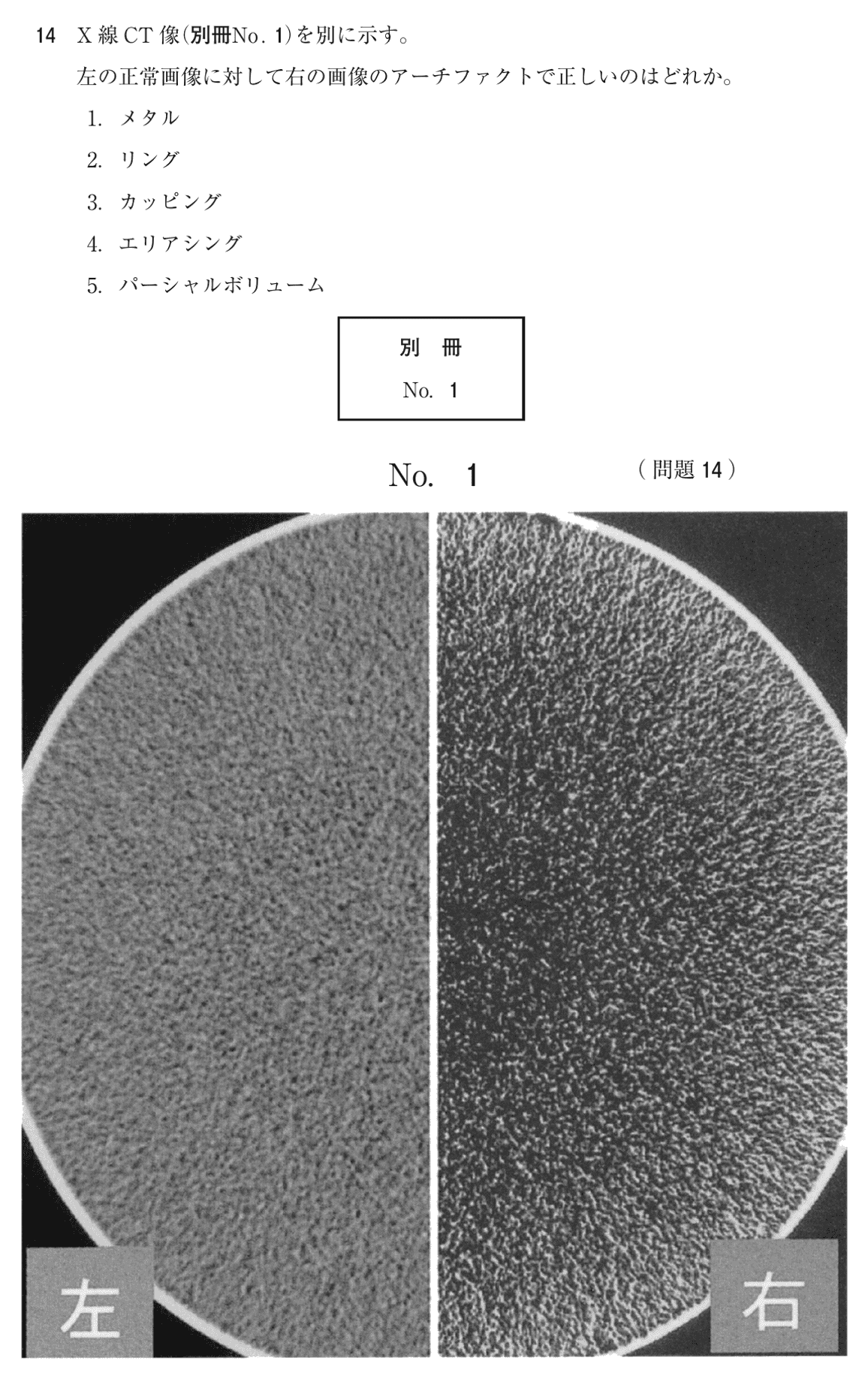 第75回 午後 問14の紙面
