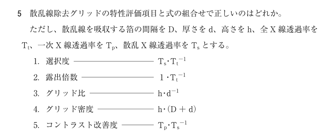 第75回 午後 問5の紙面