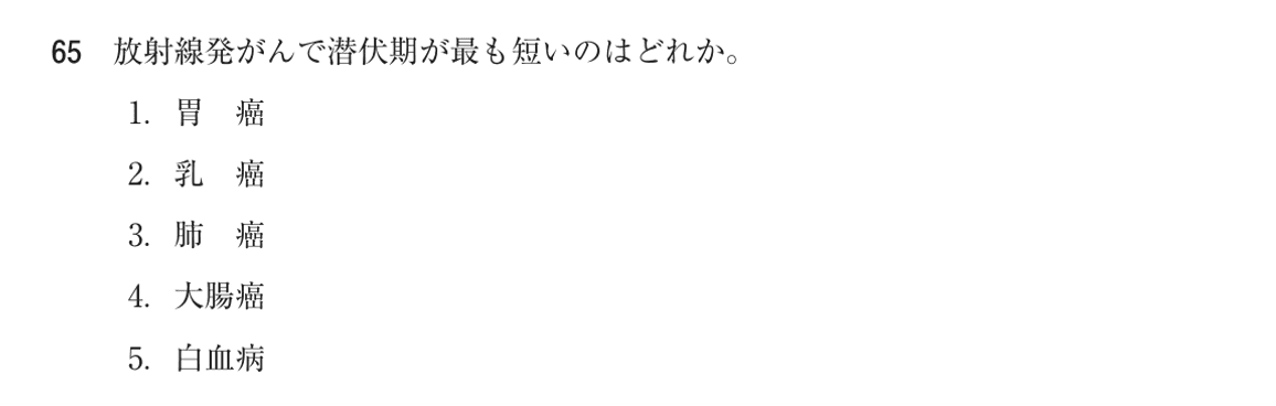 第75回 午後 問65の紙面