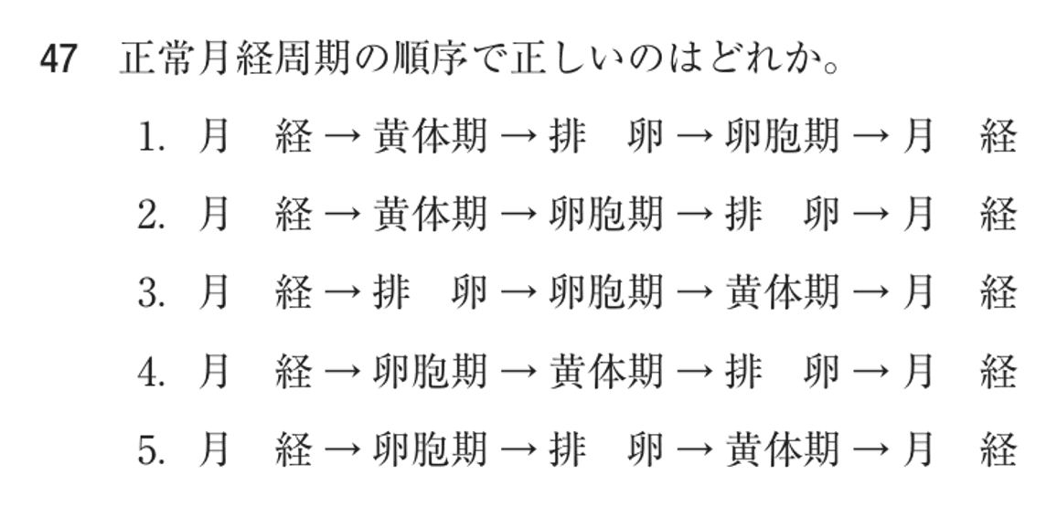 第77回 午後 問47の紙面