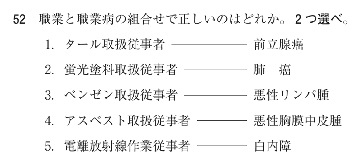 第77回 午後 問52の紙面