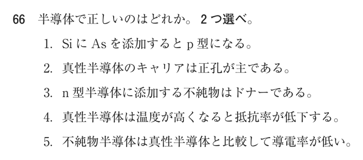 第78回 午後 問66の紙面