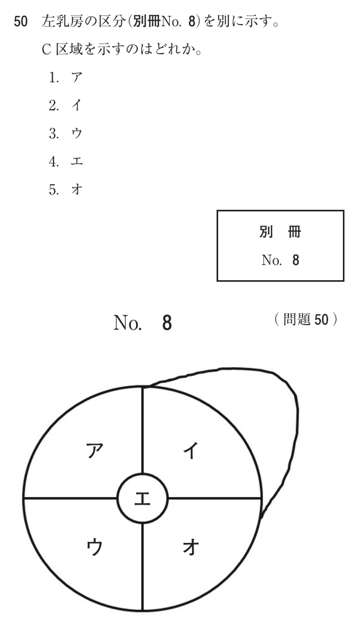 第74回 午後 問50の紙面