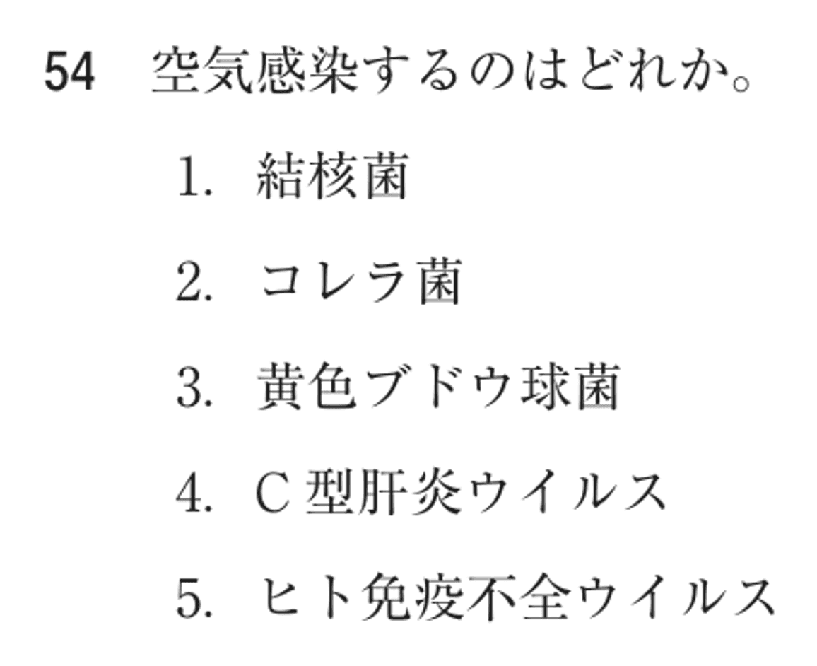 第74回 午後 問54の紙面