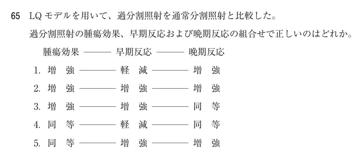 第74回 午後 問65の紙面