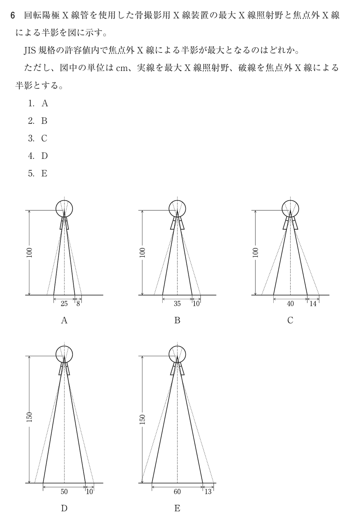 第76回 午前 問6の紙面