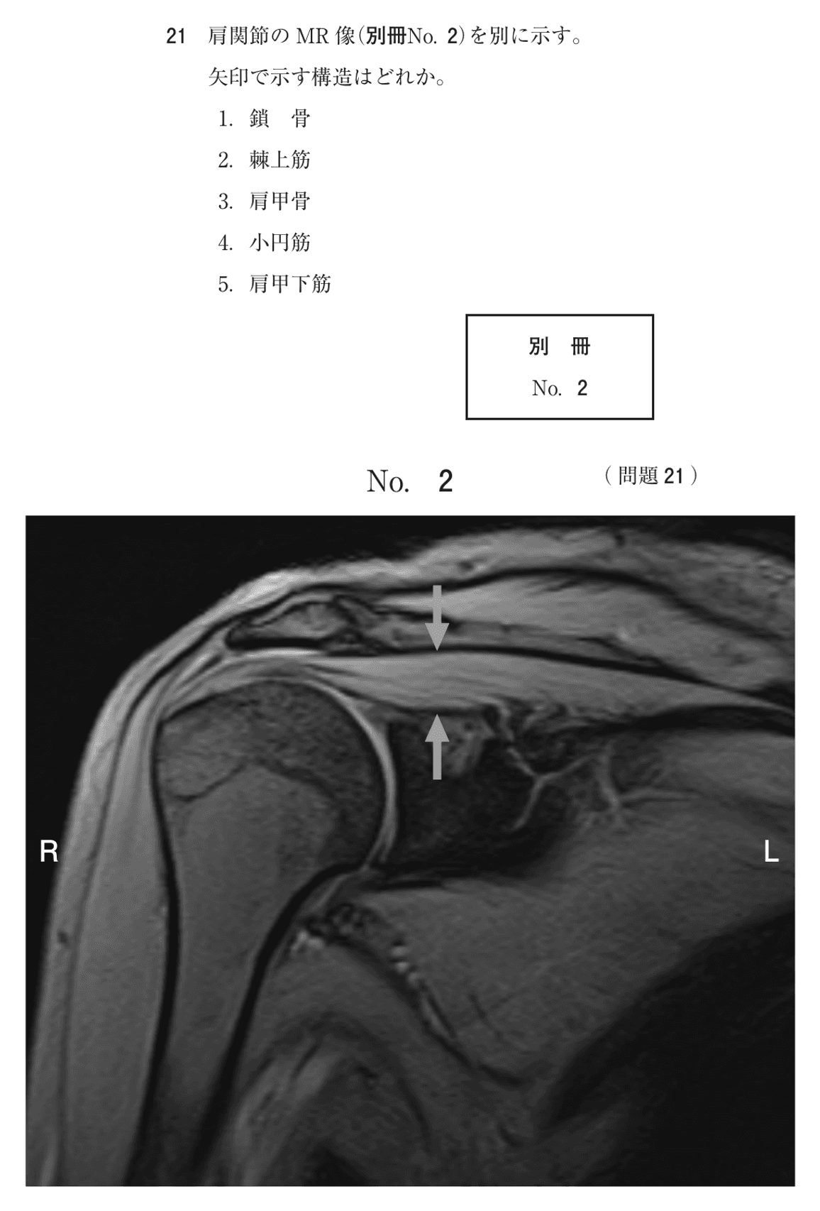 第76回 午後 問21の紙面