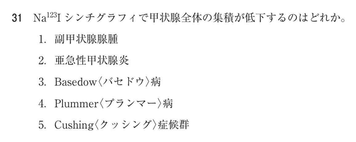 第76回 午後 問31の紙面