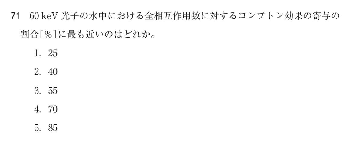 第76回 午後 問71の紙面