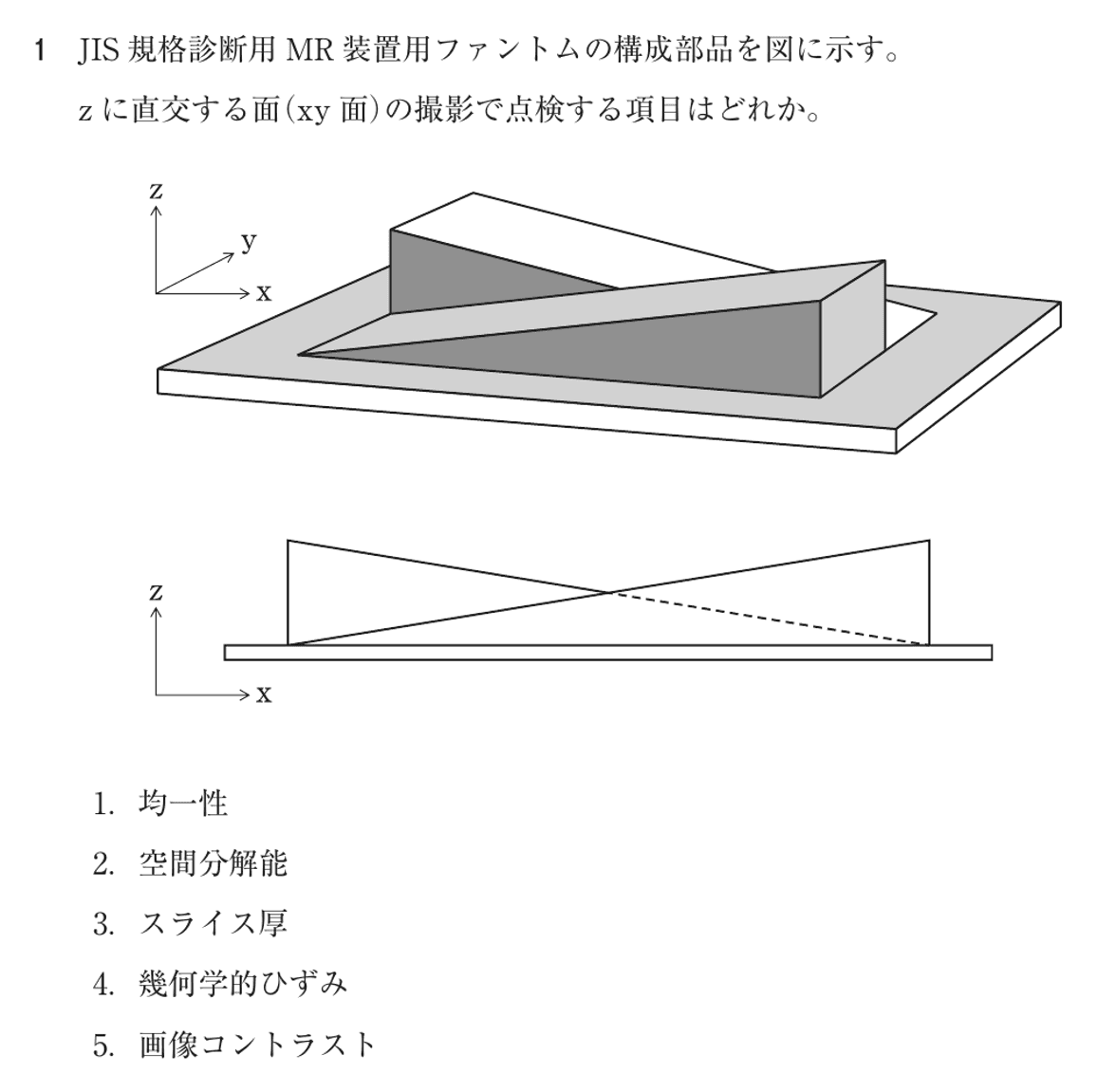 第77回 午前 問1の紙面