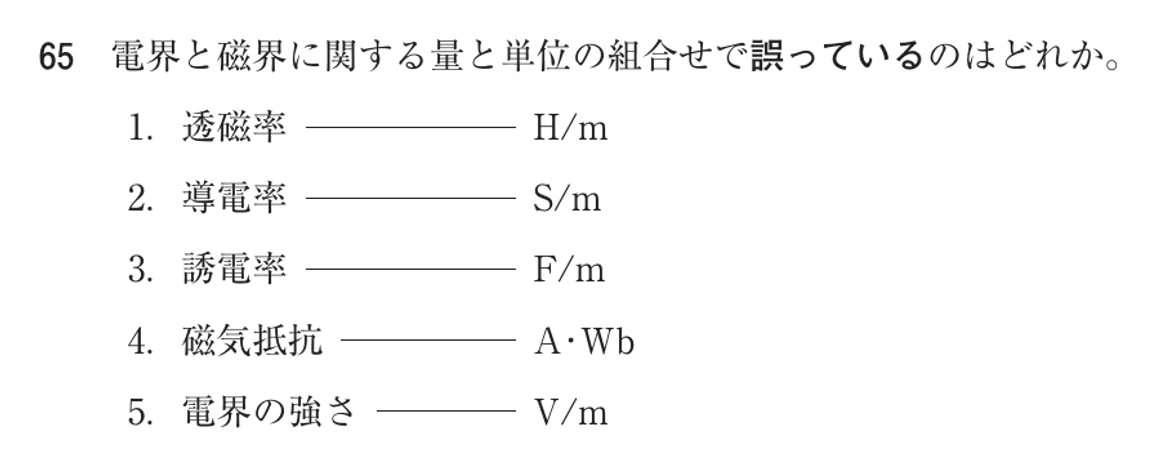第77回 午後 問65の紙面
