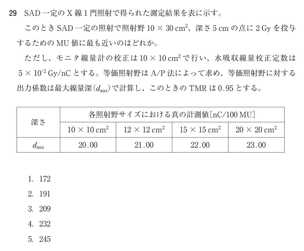 第78回 午後 問29の紙面