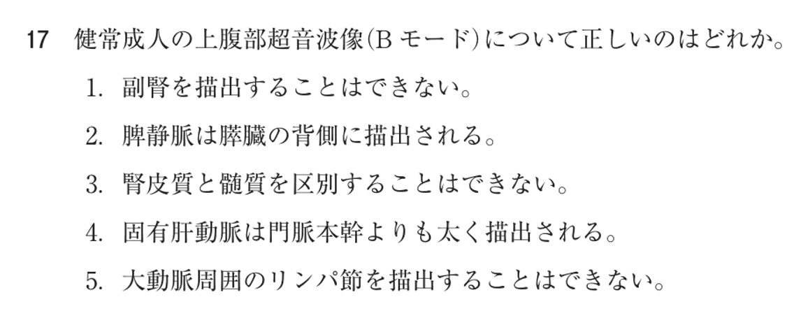 第73回 午前 問17の紙面