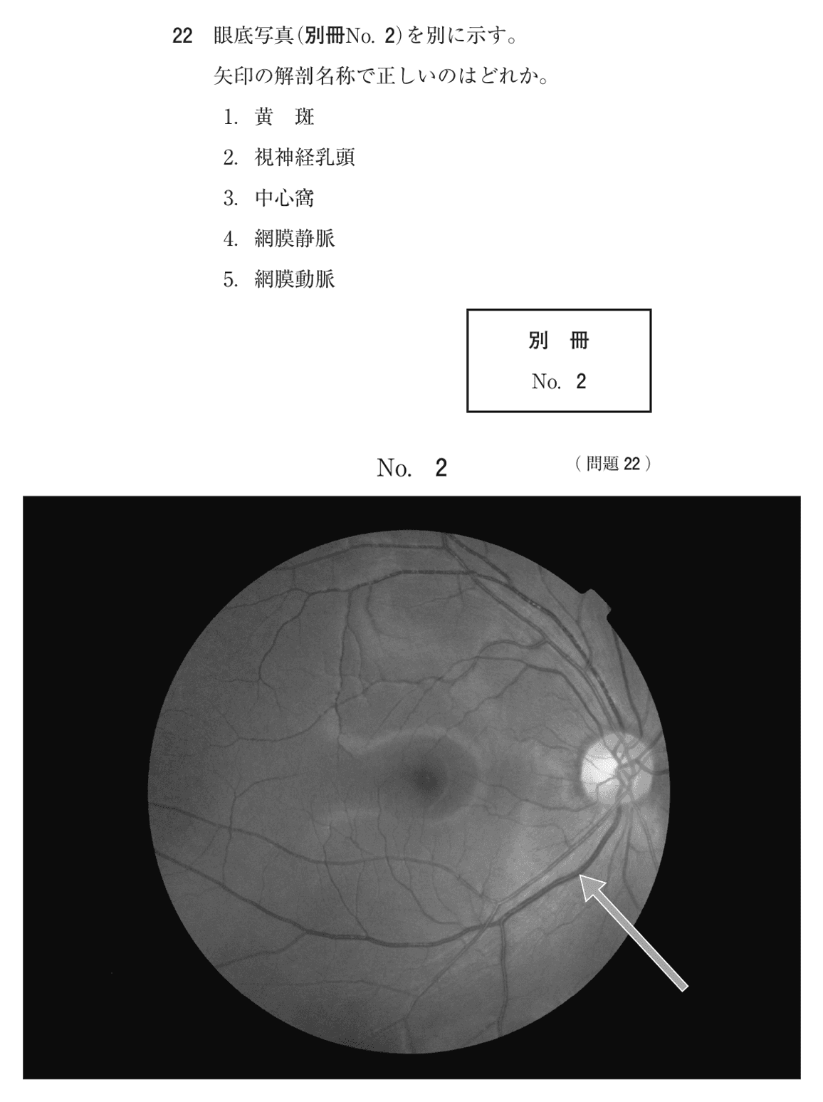 第73回 午前 問22の紙面