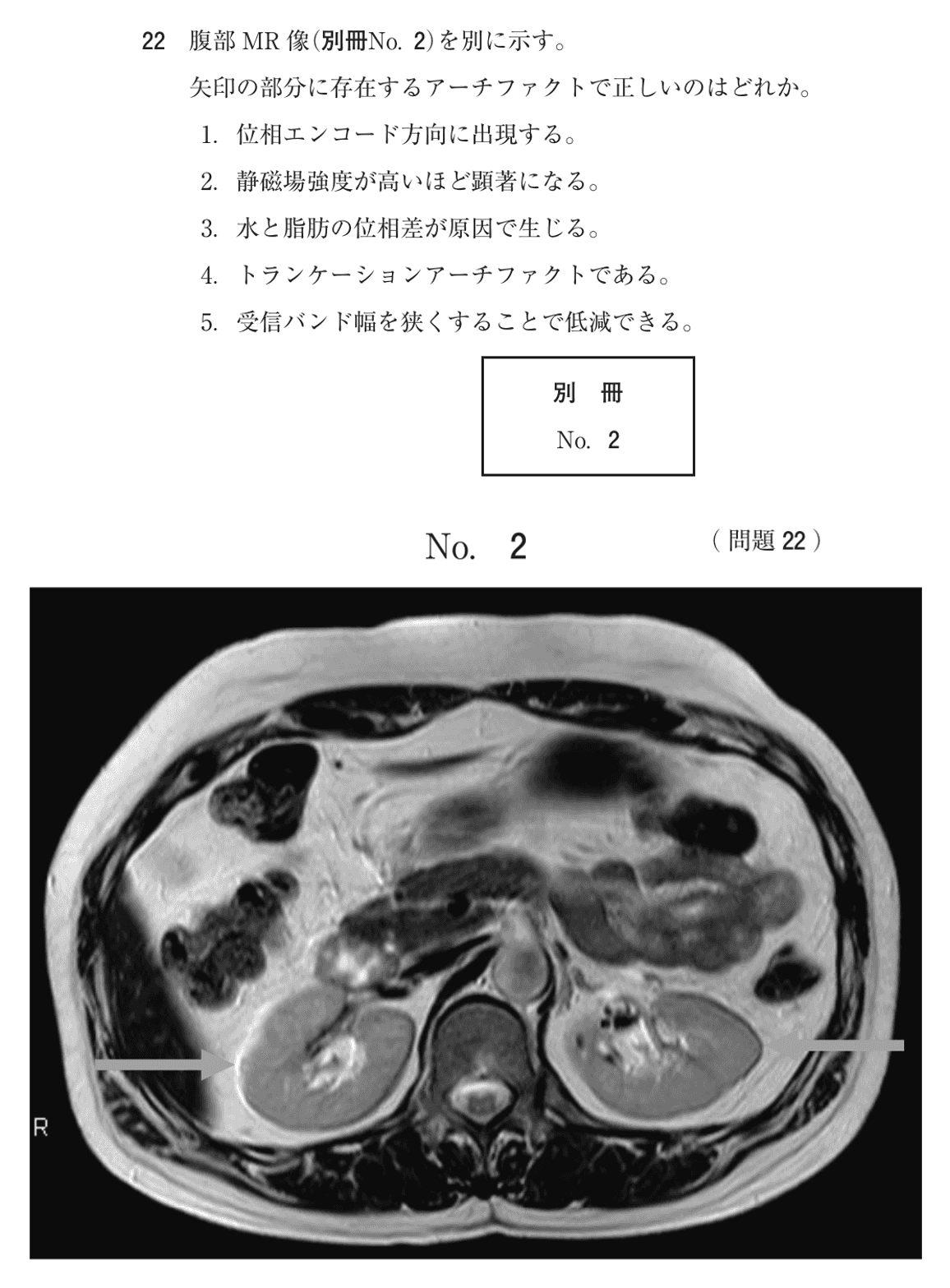 第73回 午後 問22の紙面